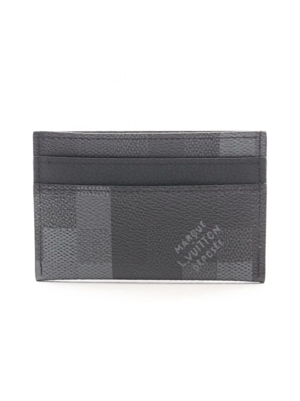 Louis Vuitton Card Case Holder Double Damoflage Leather
